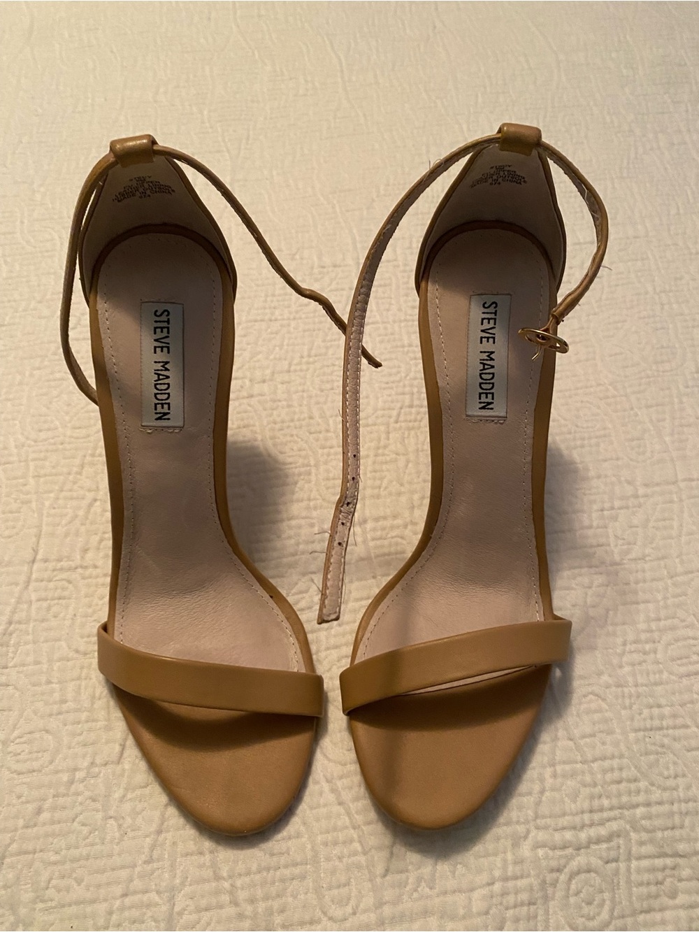 Steve Madden Cognac Ankle-Strap Heels